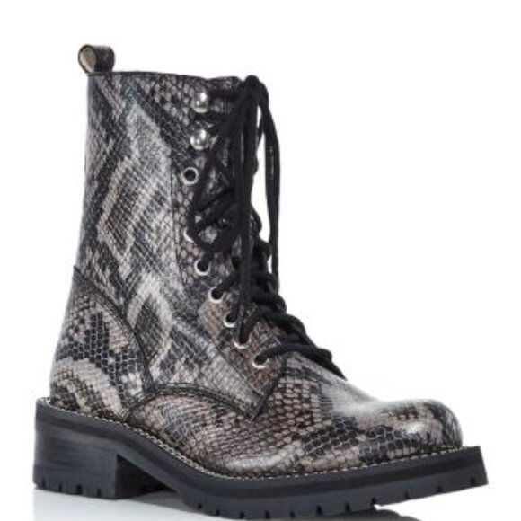Aqua Jax Snakeskin Combat Boot 7.5 NWT - Picture 1 of 2